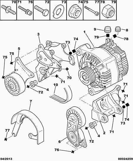 PEUGEOT 5705.S4 - Генератор autospares.lv