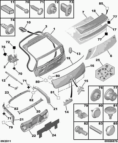 DS 8731 K0 - Газовая пружина, упор autospares.lv