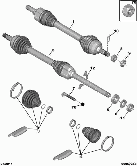 CITROËN 3272-QK - Приводной вал autospares.lv