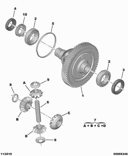 ARD 3106 12 - PLANETARY + SATELLITE GEAR SET autospares.lv