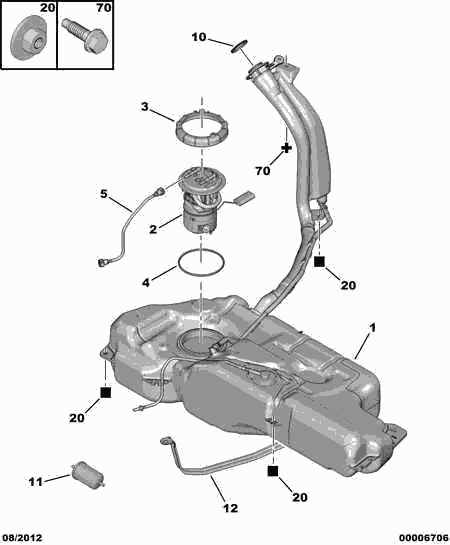 PEUGEOT 1567 A5 - Топливный фильтр autospares.lv