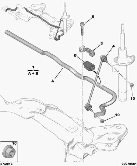 DS 5087 71 - Тяга / стойка, стабилизатор autospares.lv