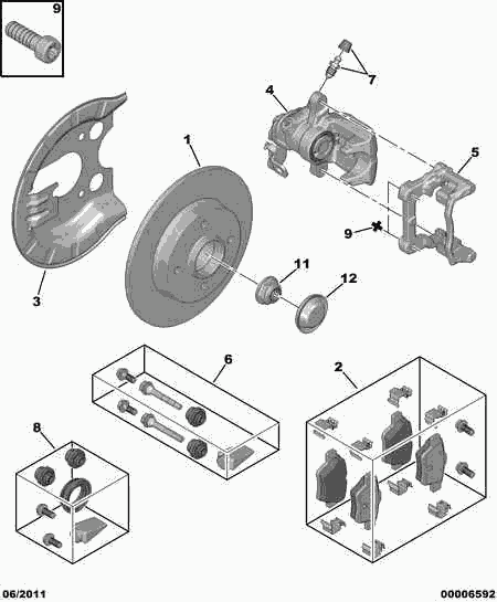 CITROËN 4253 99 - Тормозные колодки, дисковые, комплект autospares.lv