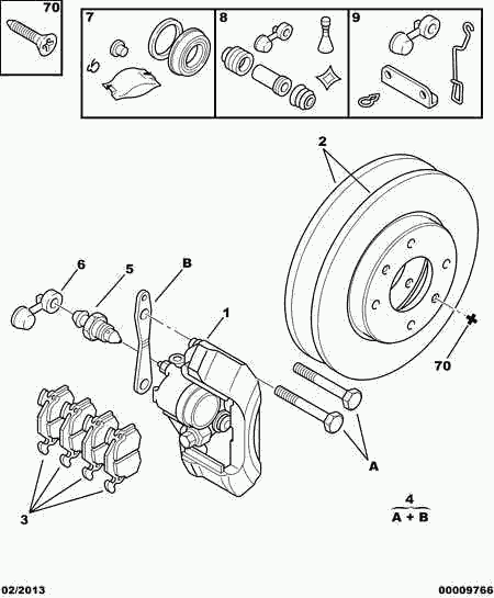 CITROËN 4252 72 - Тормозные колодки, дисковые, комплект autospares.lv