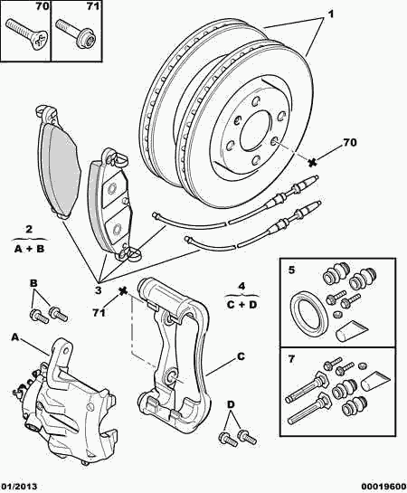 CITROËN 4253-46 - Тормозные колодки, дисковые, комплект autospares.lv