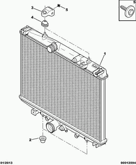 DS 1330 63 - Радиатор, охлаждение двигателя autospares.lv