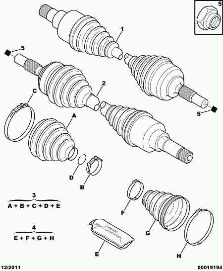 CITROËN 3272 RT - Приводной вал autospares.lv