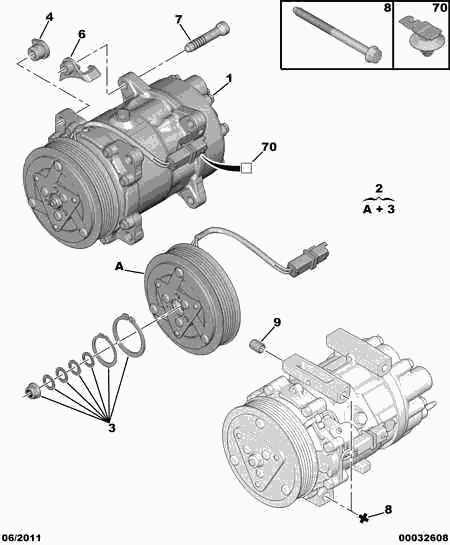 CITROËN 6453 CR - Компрессор кондиционера autospares.lv