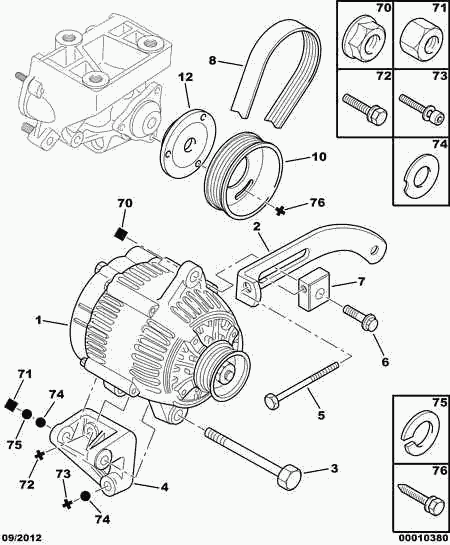 CITROËN/PEUGEOT 5705 AK - Генератор autospares.lv