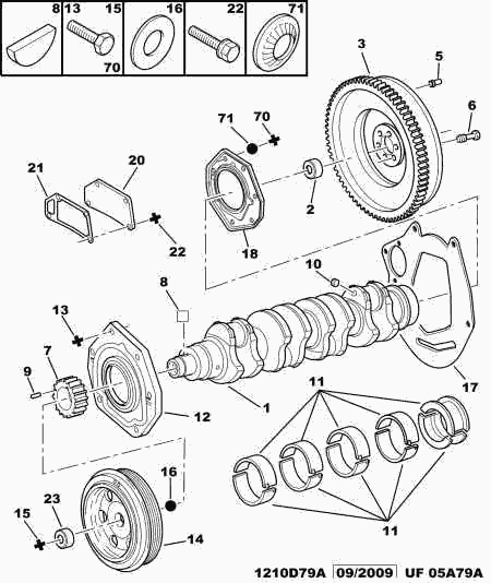 CITROËN 0515 P9 - Шкив коленчатого вала autospares.lv