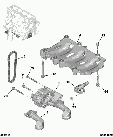 PEUGEOT 98 078 081 80 - ENGINE OIL PUMP CHAIN autospares.lv