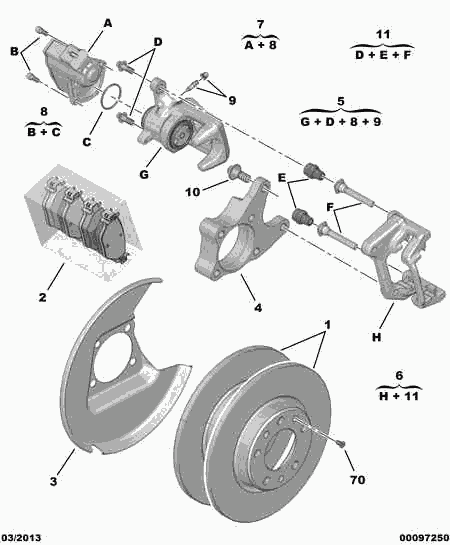 CITROËN/PEUGEOT 16 090 009 80 - Тормозные колодки, дисковые, комплект autospares.lv