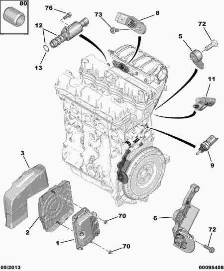 CITROËN/PEUGEOT 96 367 771 80 - Датчик, температура охлаждающей жидкости autospares.lv