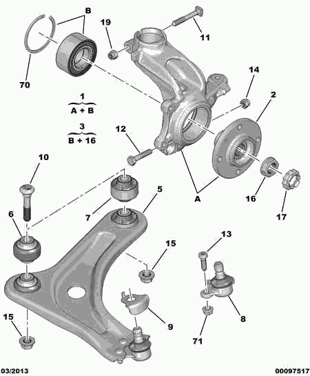 CITROËN/PEUGEOT 96 770 410 80 - Сайлентблок, рычаг подвески колеса autospares.lv