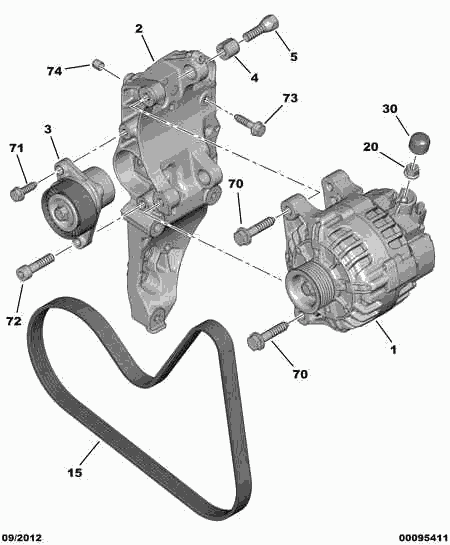 CITROËN 96 757 495 80 - Поликлиновой ремень autospares.lv