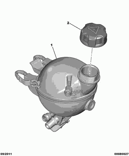 DS 98 007 772 80 - Компенсационный бак, охлаждающая жидкость autospares.lv