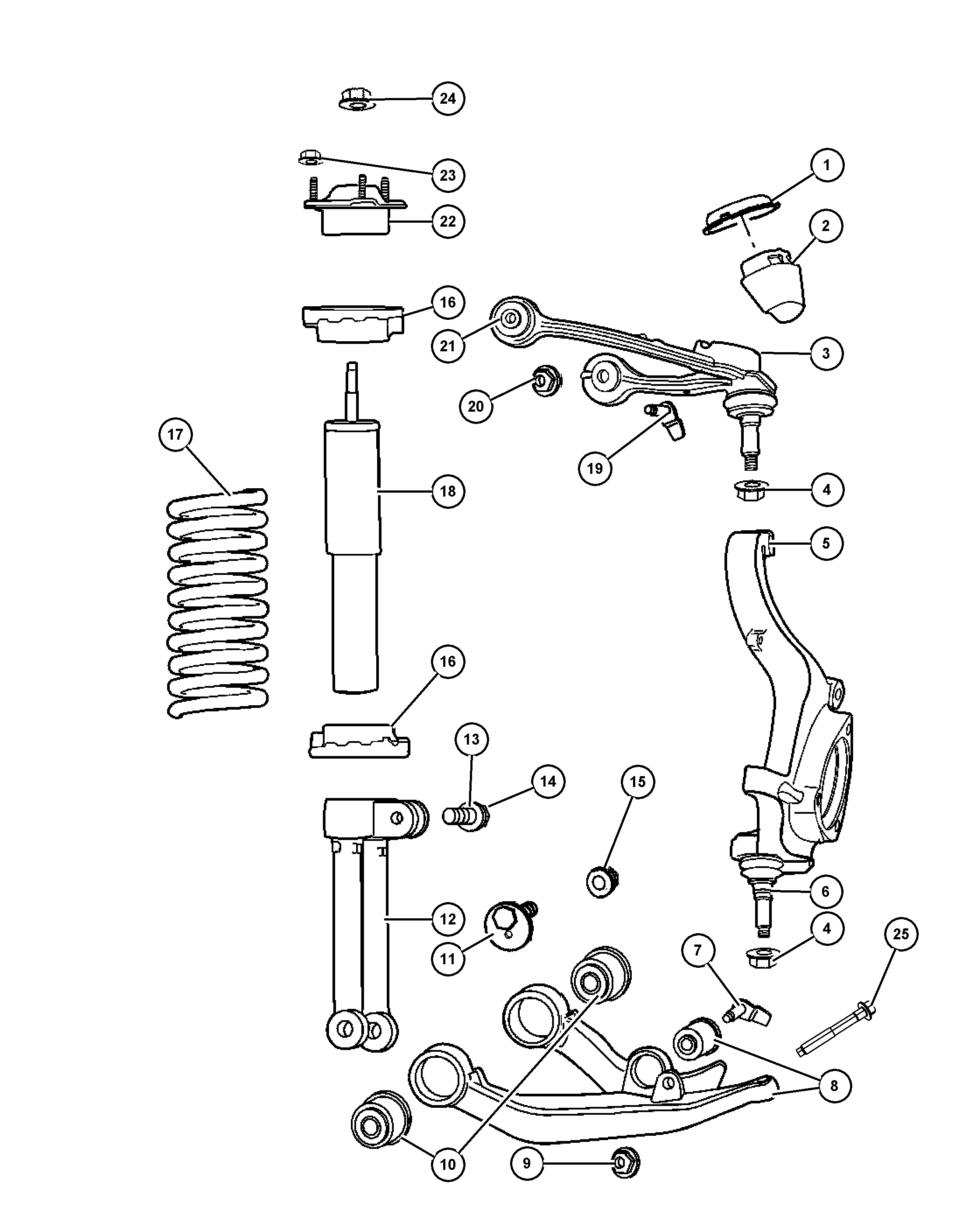 Chrysler 5135 651AE - Шаровая опора, несущий / направляющий шарнир autospares.lv