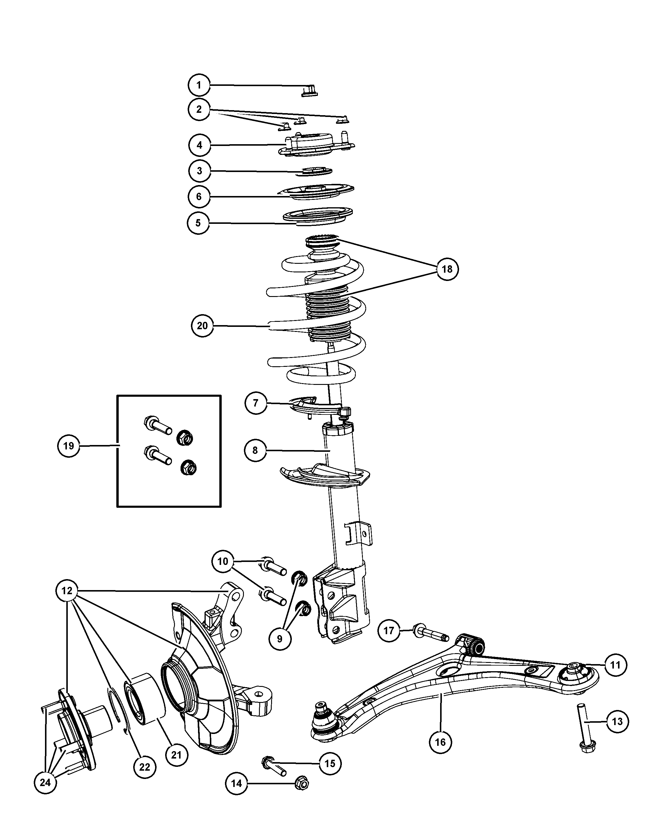 Jeep 5085 461AB - Опора стойки амортизатора, подушка autospares.lv