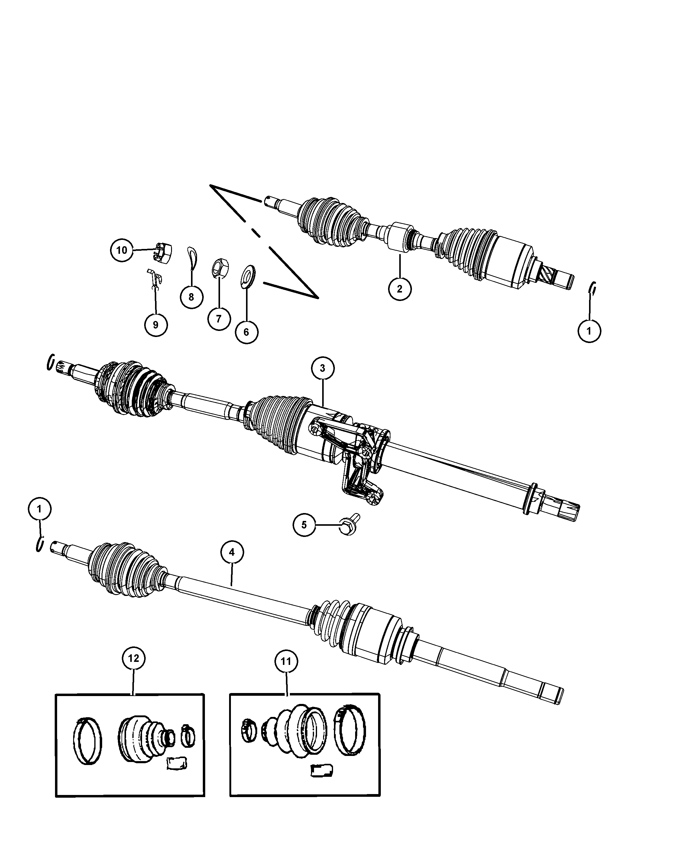 Chrysler 5105 649AD - Приводной вал autospares.lv