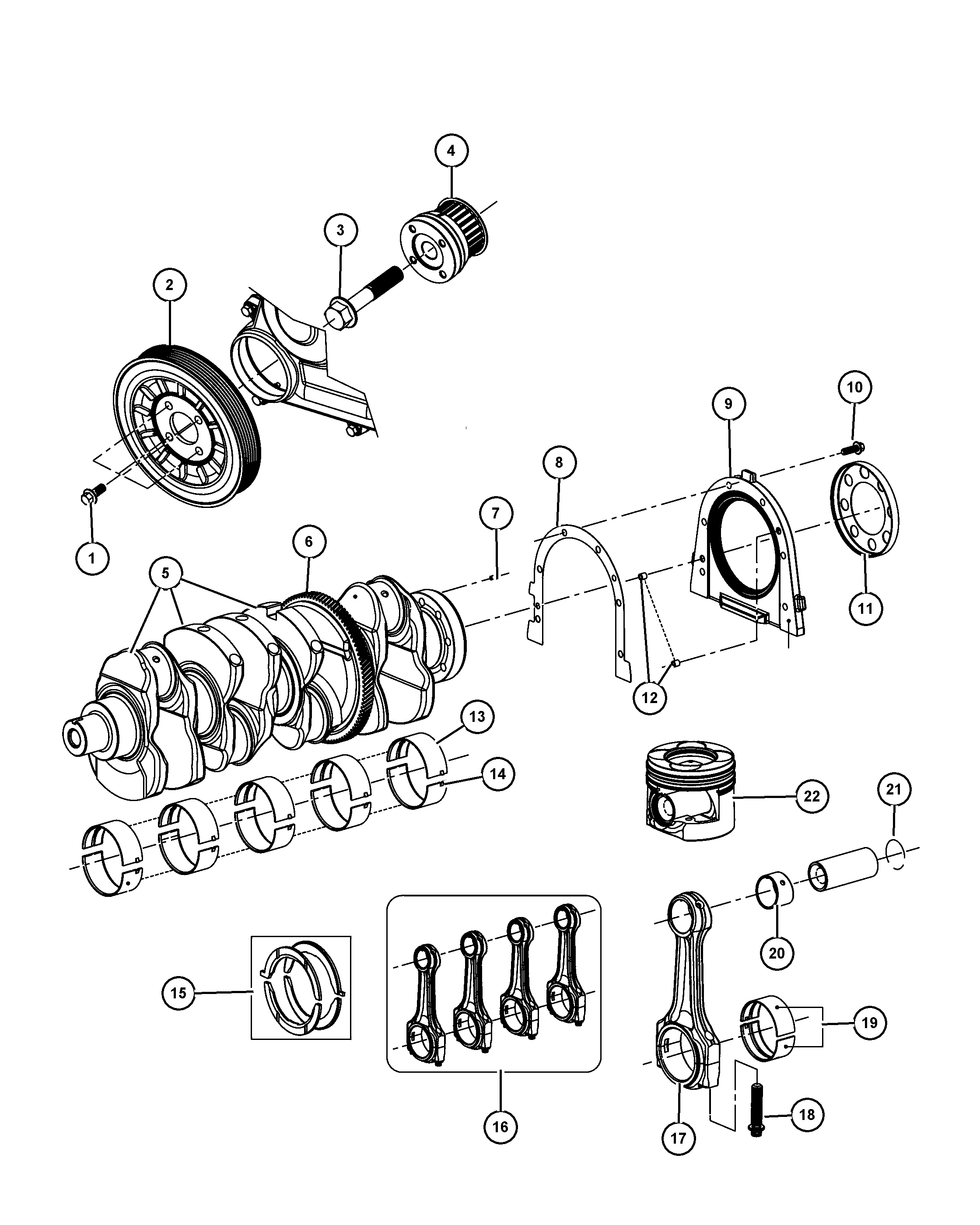 Chrysler 68024 410AA - Уплотняющее кольцо, коленчатый вал autospares.lv