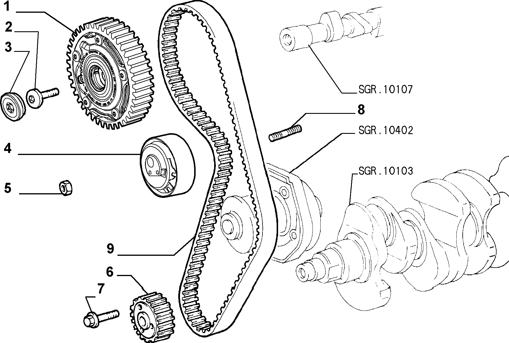 FIAT 55213710 - Шестерня привода распределительного вала autospares.lv