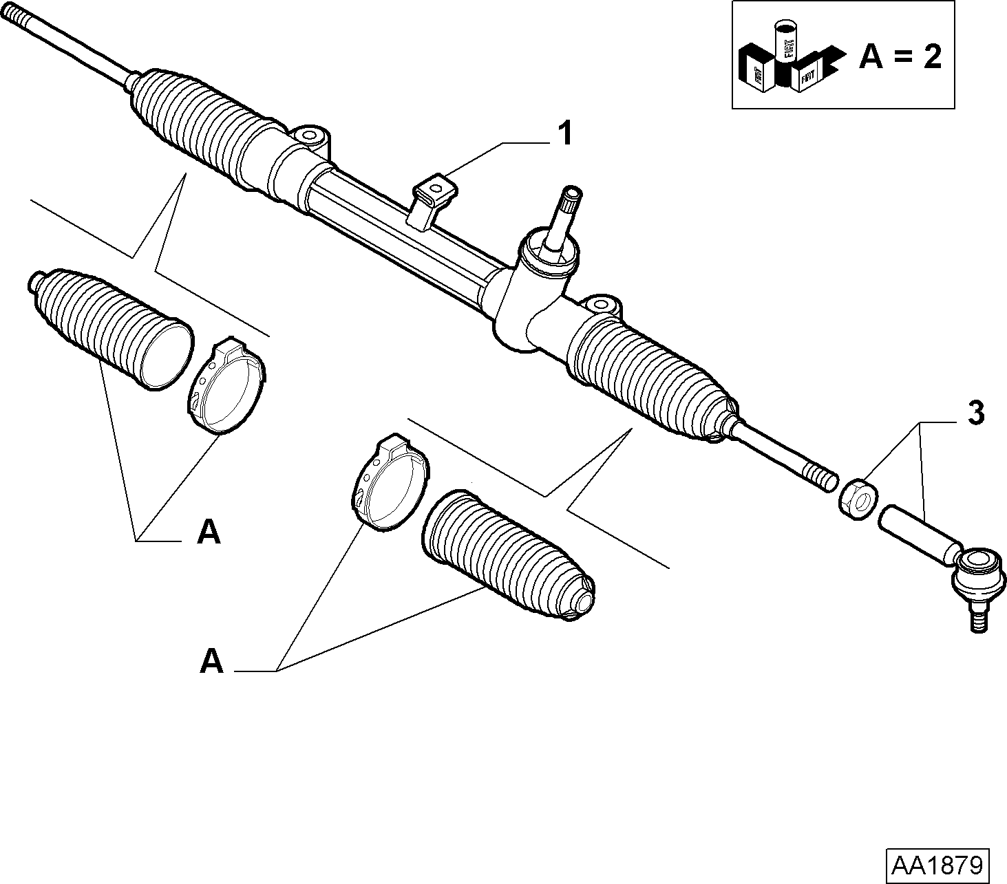 FIAT 51861106 - Рулевой механизм, рейка autospares.lv