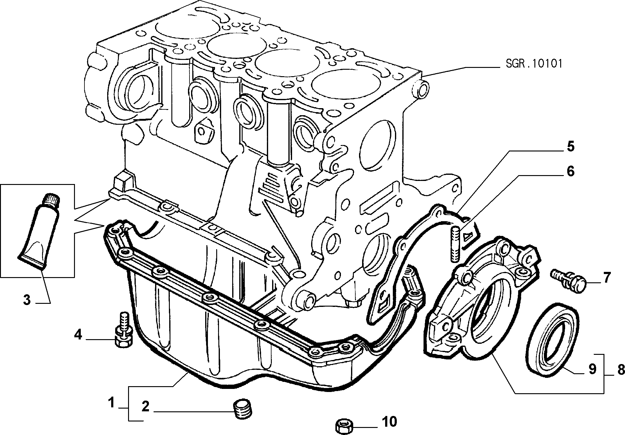 FIAT 7734022 - Резьбовая пробка, масляный поддон autospares.lv