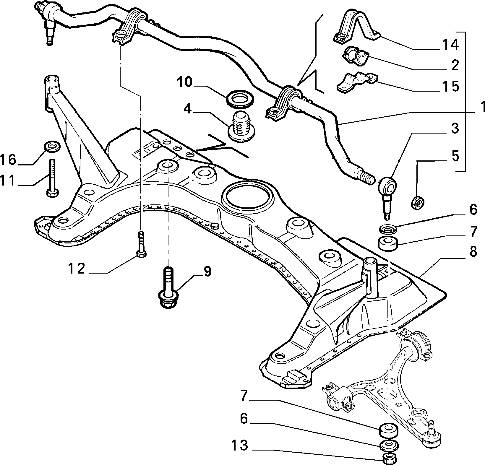 FIAT / LANCIA 60570627 - Тяга / стойка, стабилизатор autospares.lv