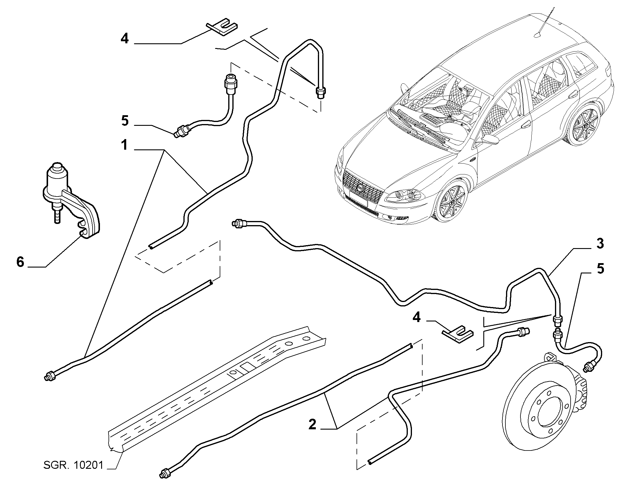 Autobianchi 51733731 - Тормозной шланг autospares.lv