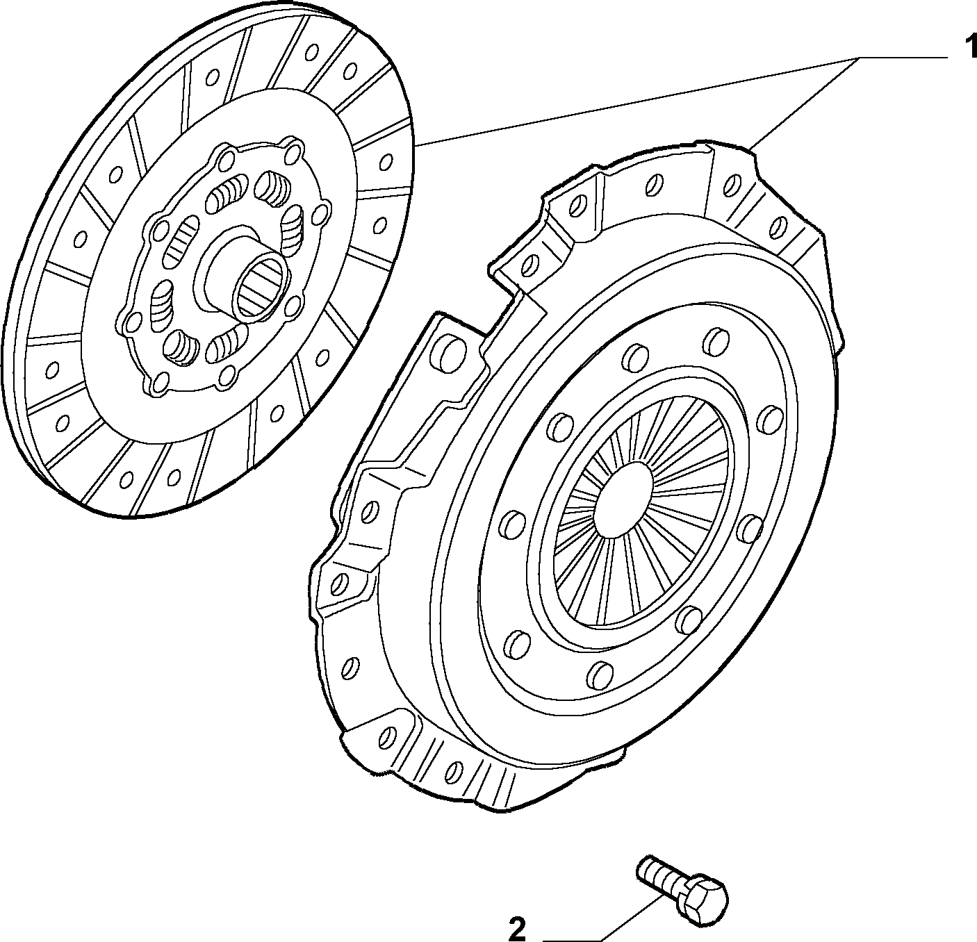 FIAT 55235327 - Комплект сцепления autospares.lv