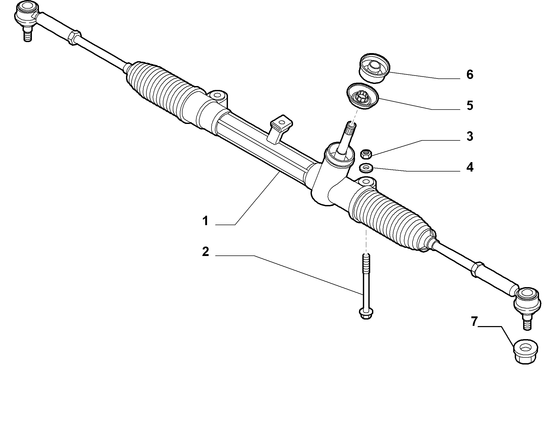 FIAT 51861098 - Рулевой механизм, рейка autospares.lv