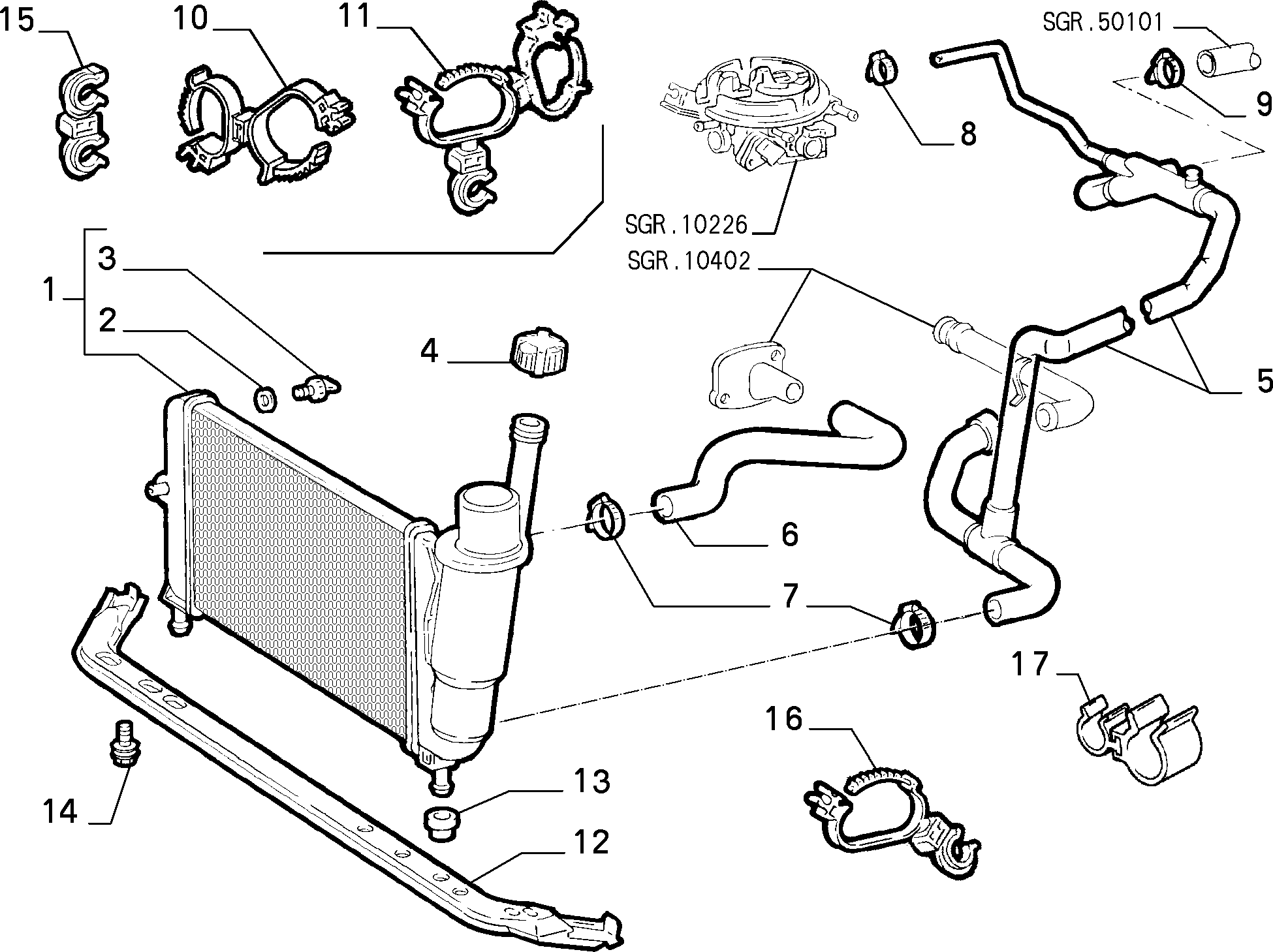 FIAT / LANCIA 46465021 - Радиатор, охлаждение двигателя autospares.lv