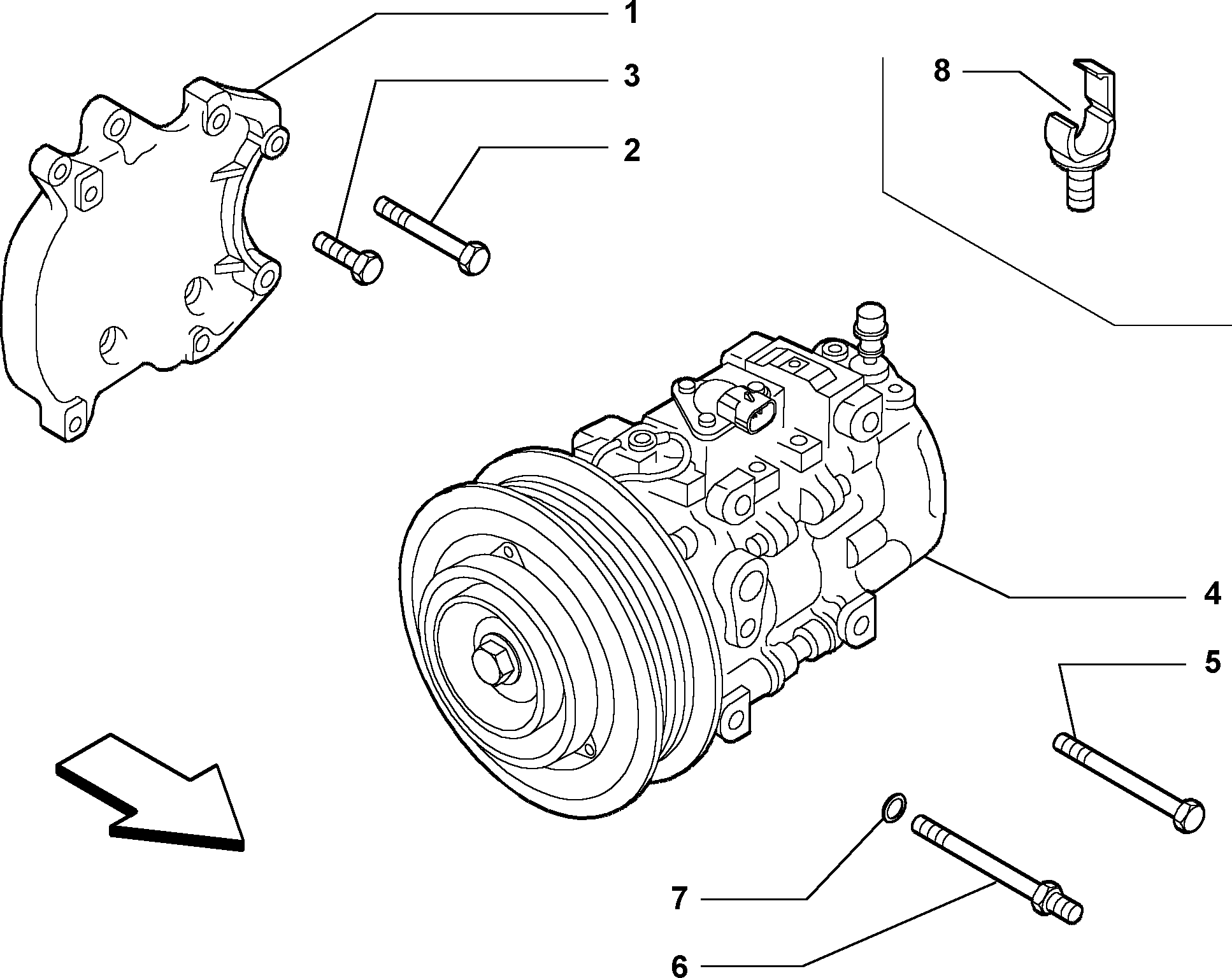 FIAT 60630739 - Компрессор кондиционера autospares.lv