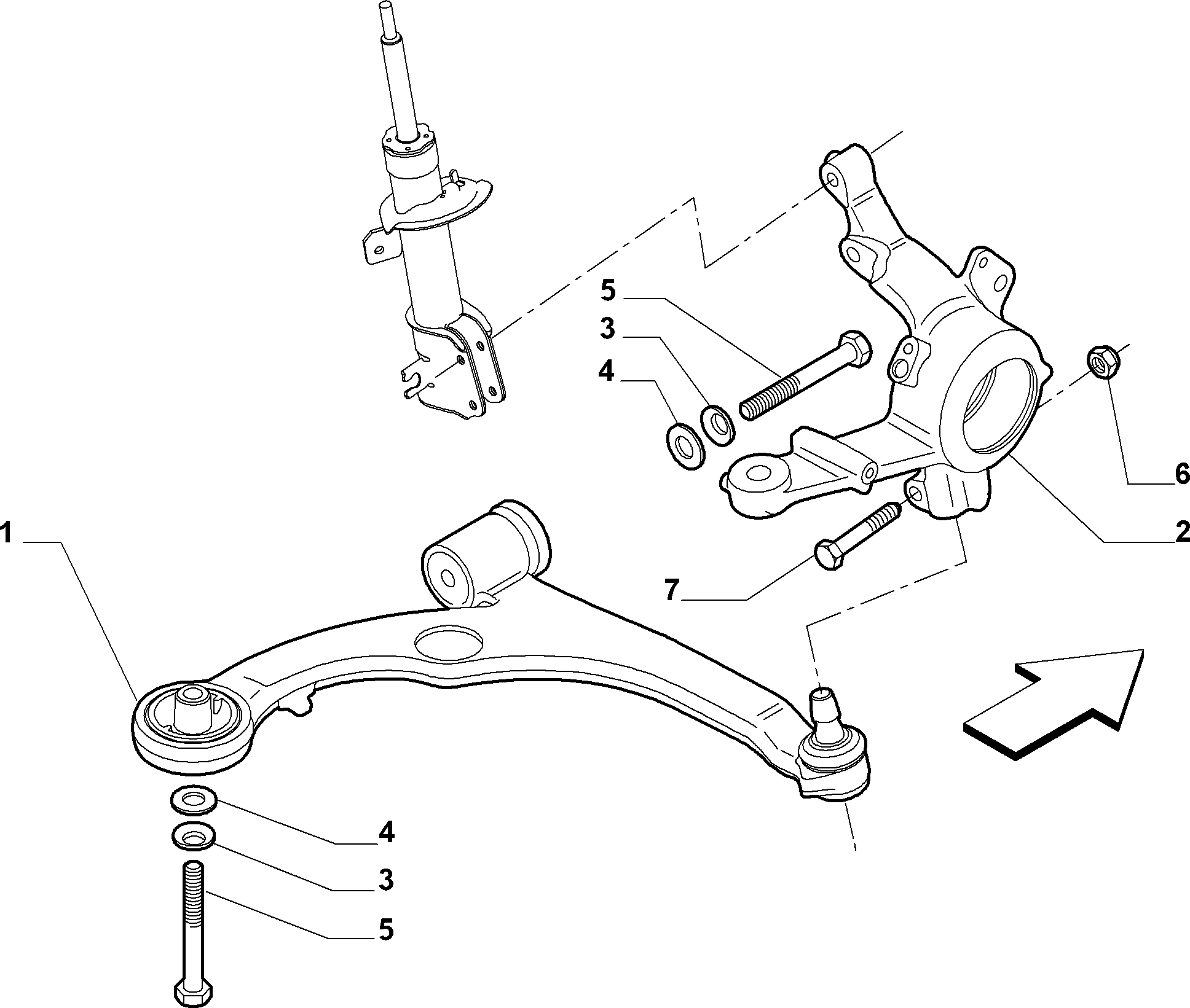 Jeep 51827736 - Рычаг подвески колеса autospares.lv