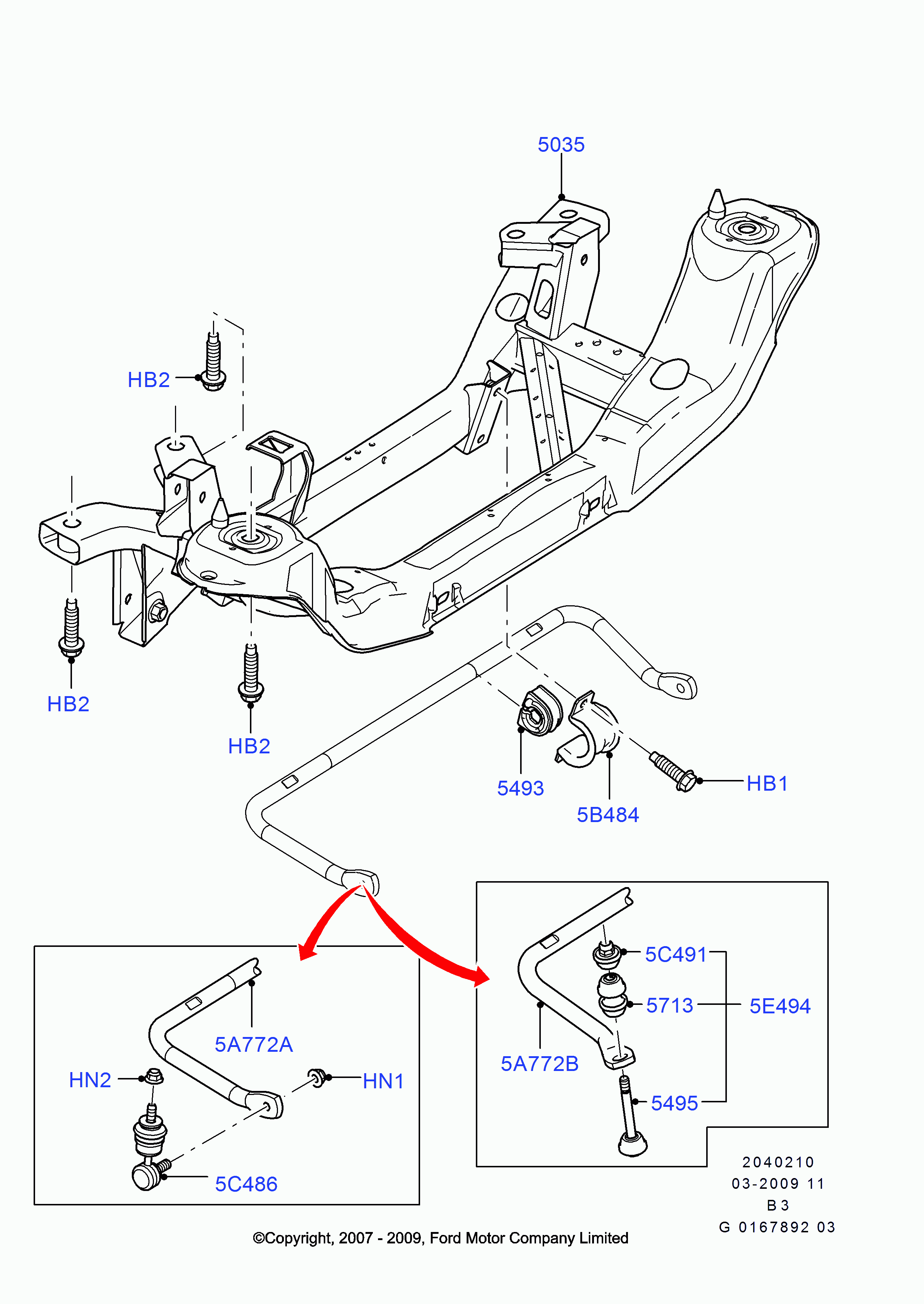 FORD 1852661 - Тяга / стойка, стабилизатор autospares.lv