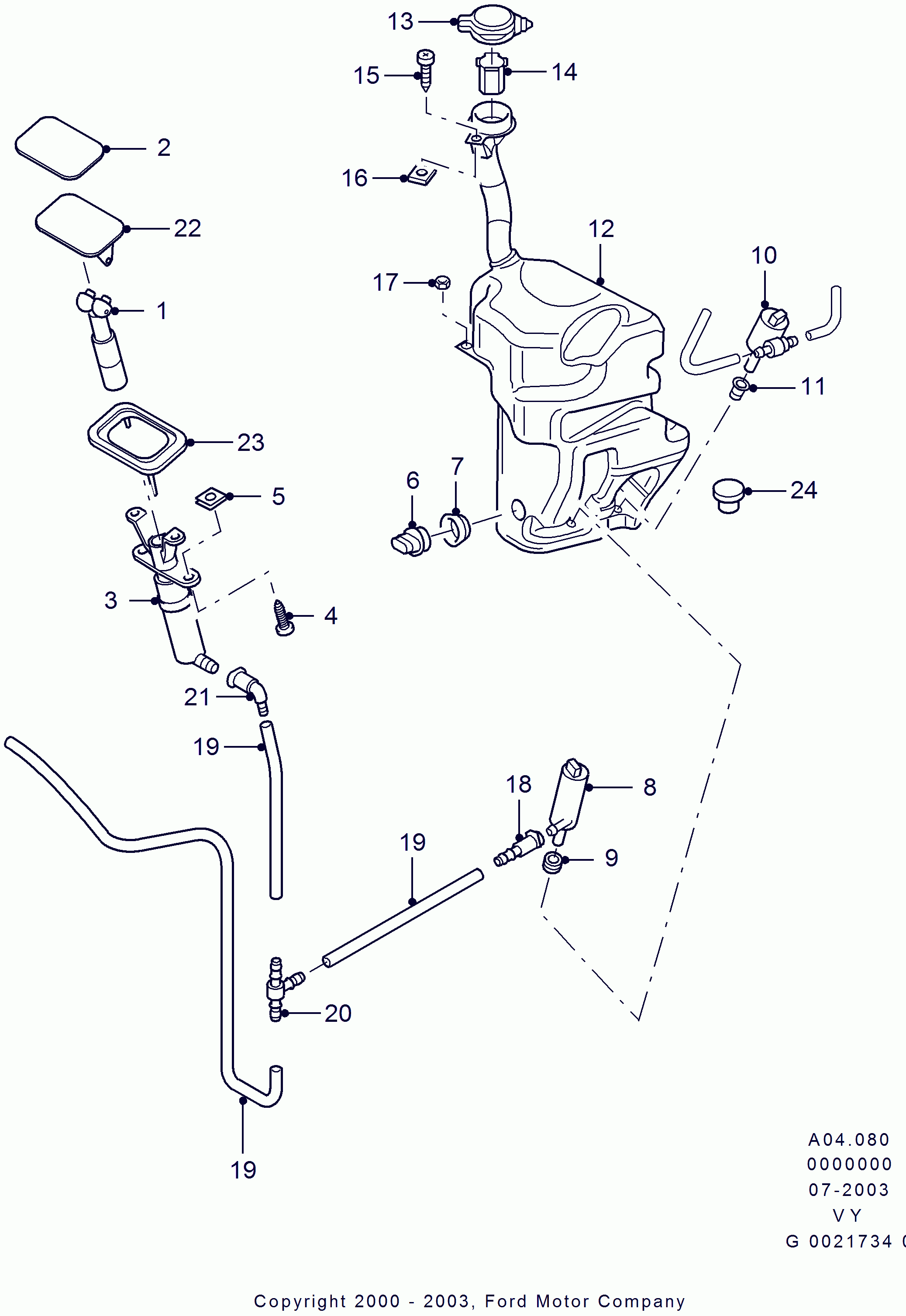 FORD 1 112 804 - Водяной насос, система очистки фар autospares.lv