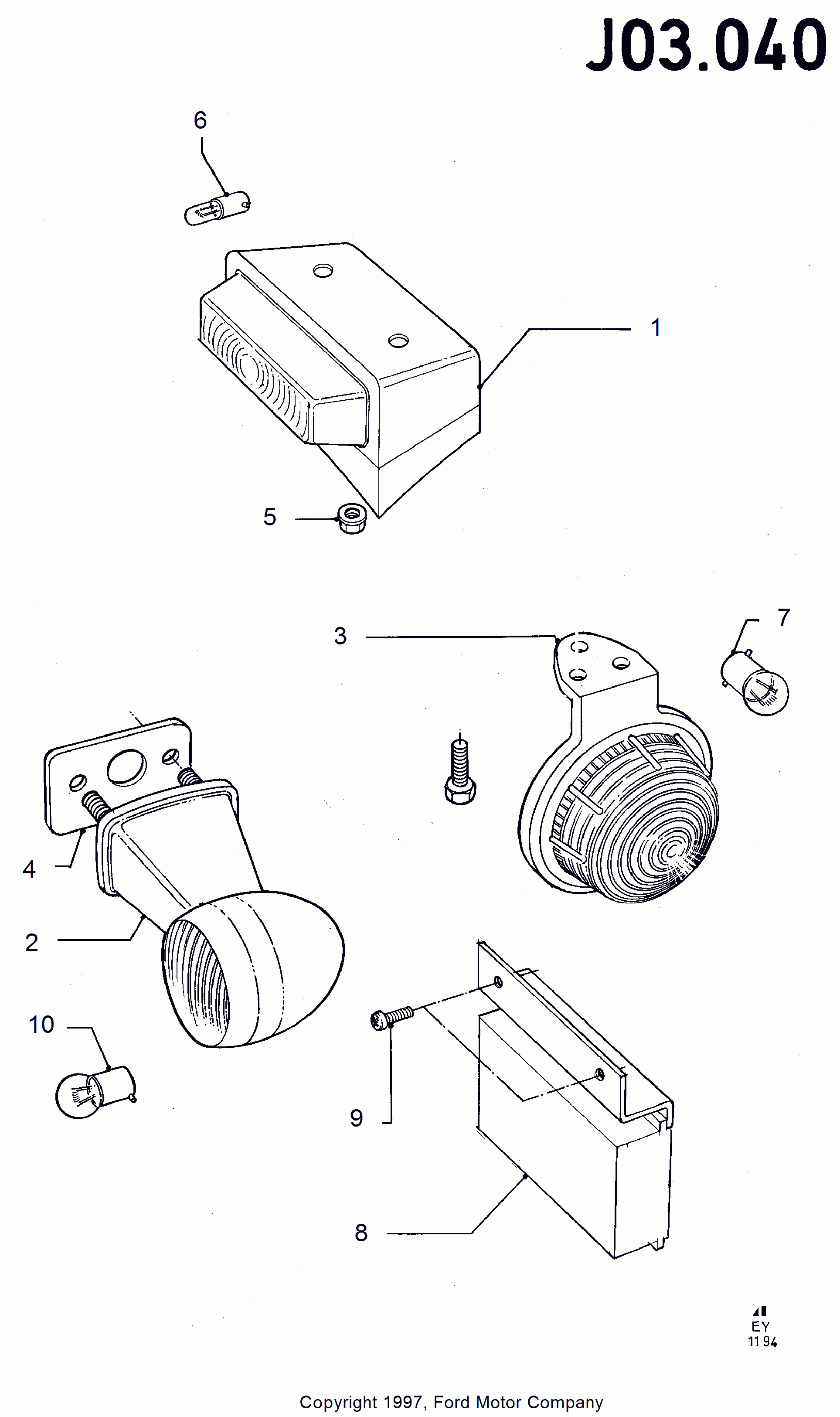 FORD 6 090 984 - Лампа накаливания, освещение щитка приборов autospares.lv