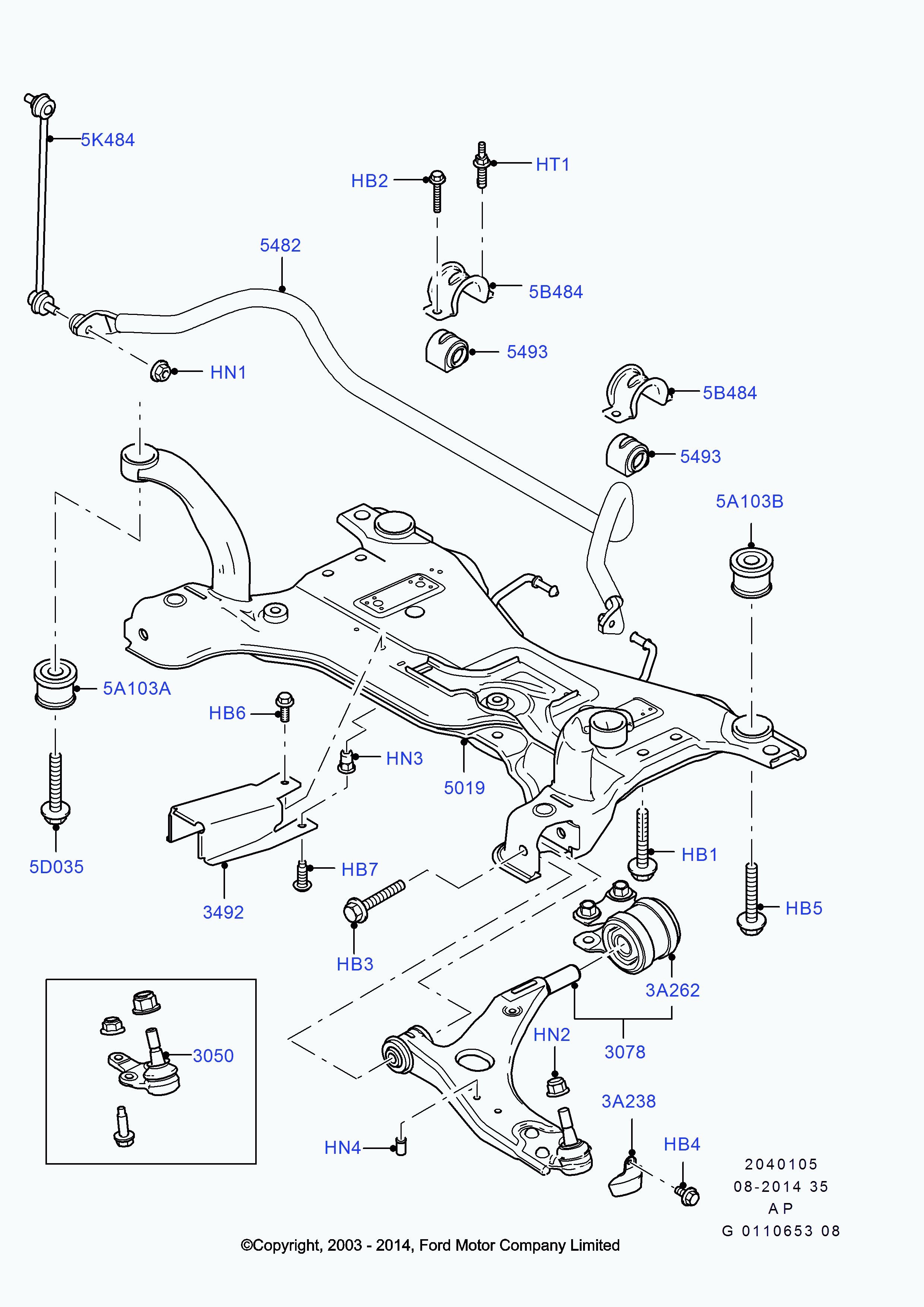 FORD 1679384 - Шаровая опора, несущий / направляющий шарнир autospares.lv