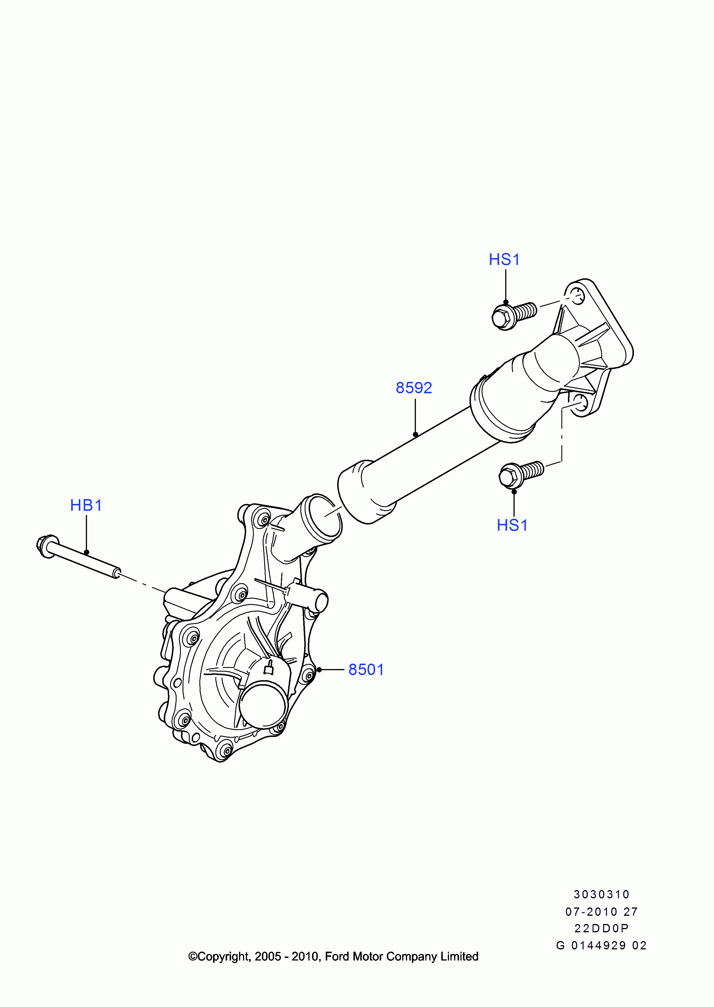 FORD 1 381 796 - Водяной насос autospares.lv