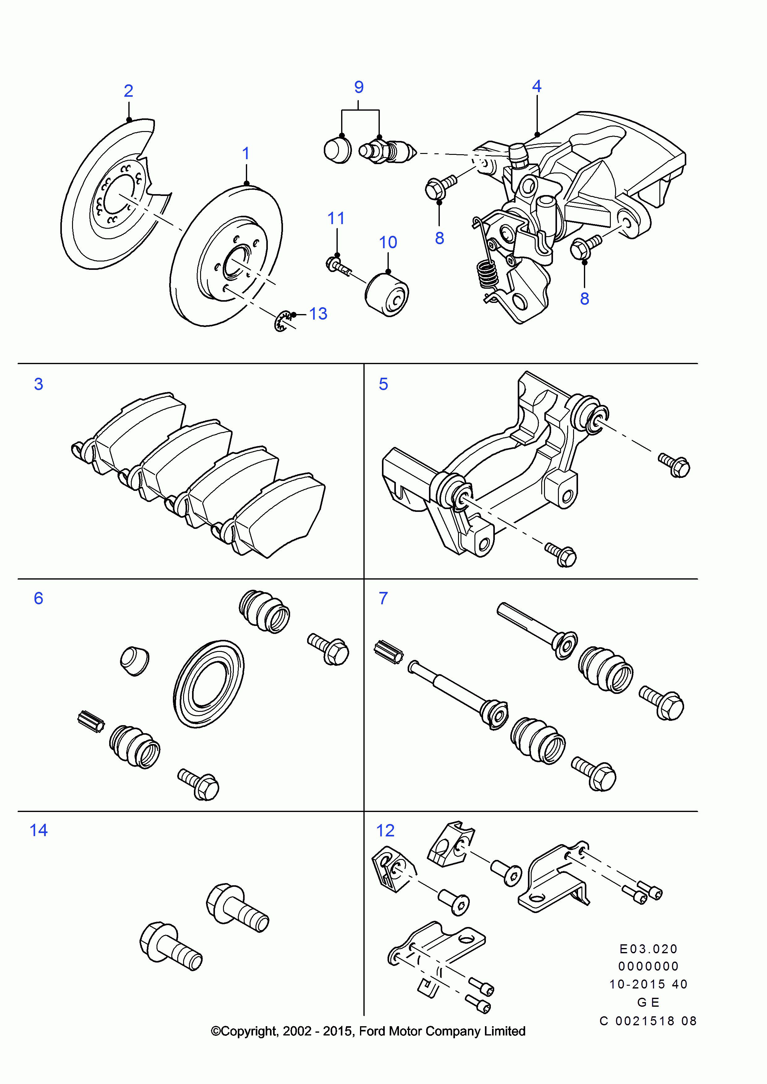 Volvo 1522073 - Kit - Caliper Brake Pad autospares.lv