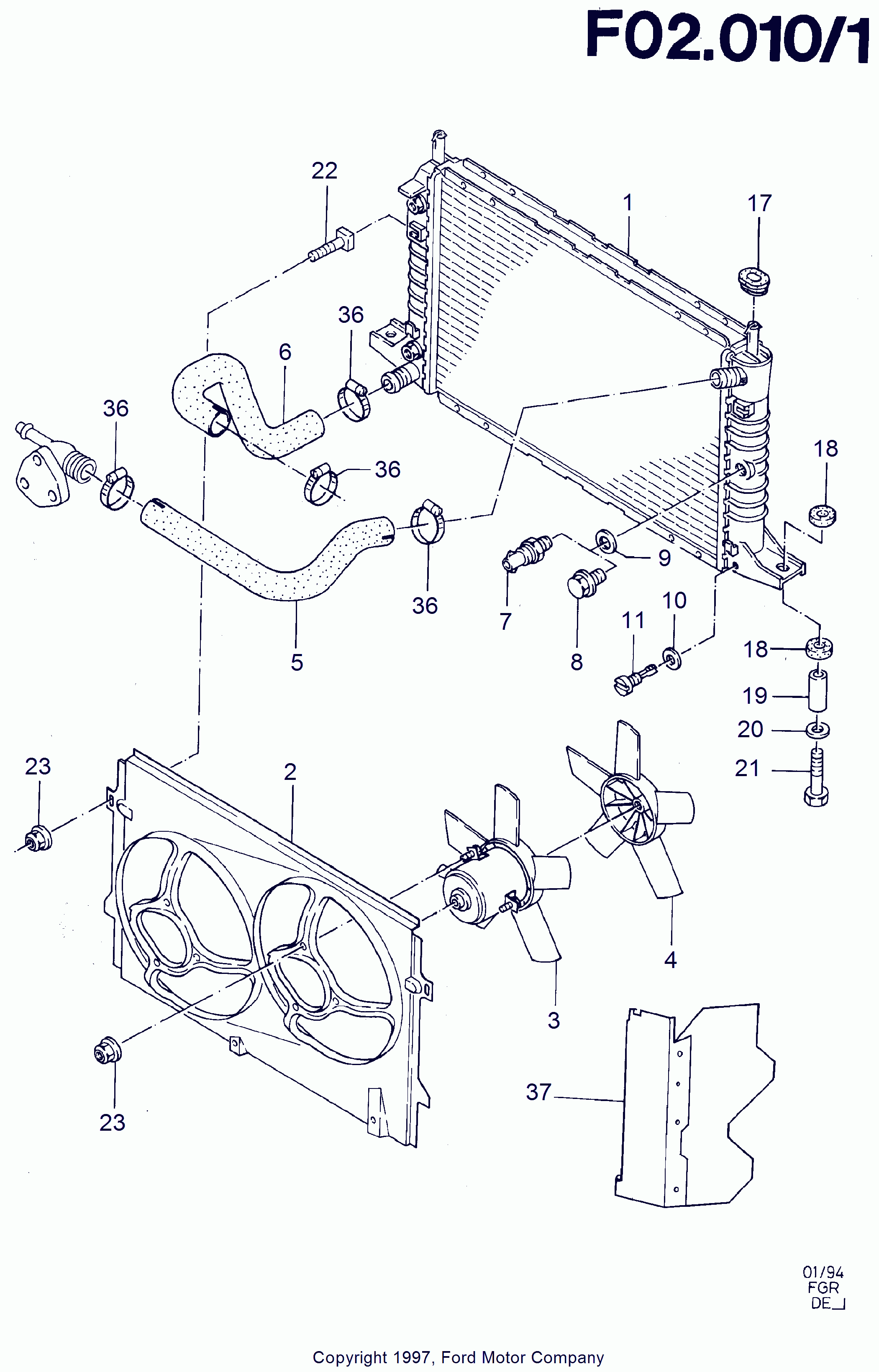 FORD 6167460 - Шланг радиатора autospares.lv