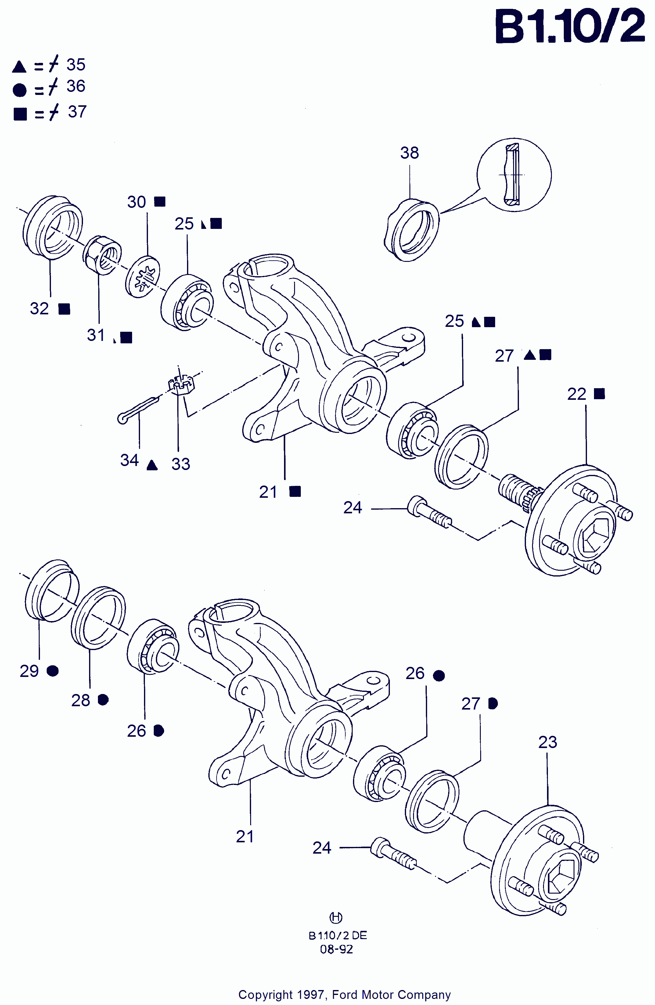 FORD 5012477 - Подшипник ступицы колеса, комплект autospares.lv