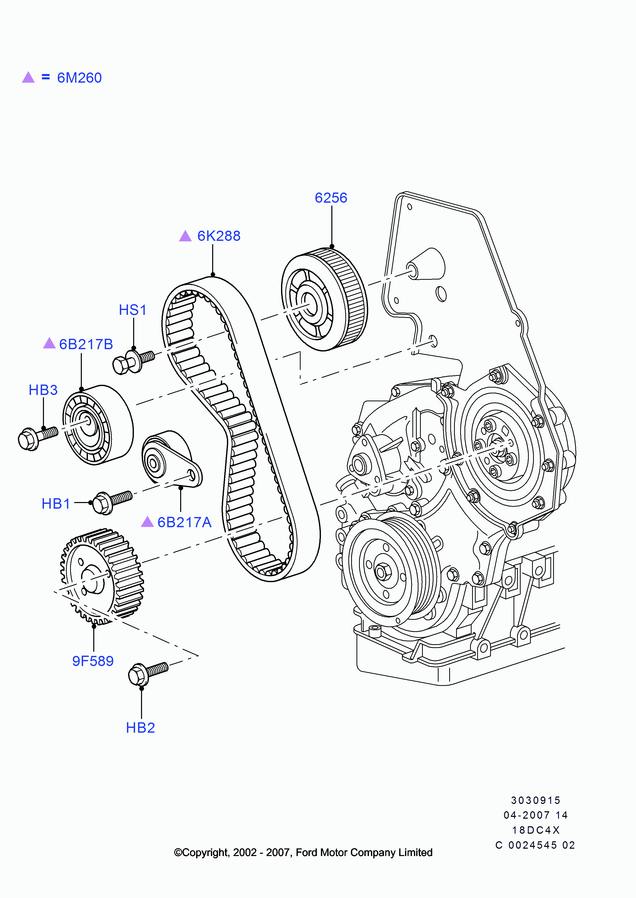 FORD 1479084 - Натяжной ролик, зубчатый ремень ГРМ autospares.lv