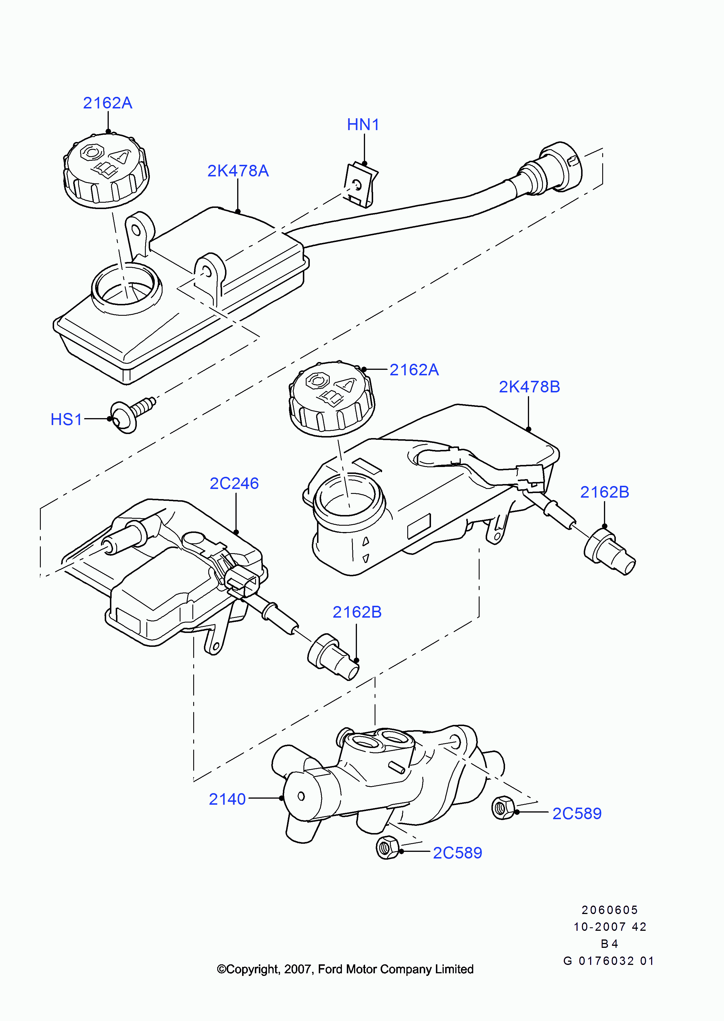 FORD 1547478 - Главный тормозной цилиндр autospares.lv