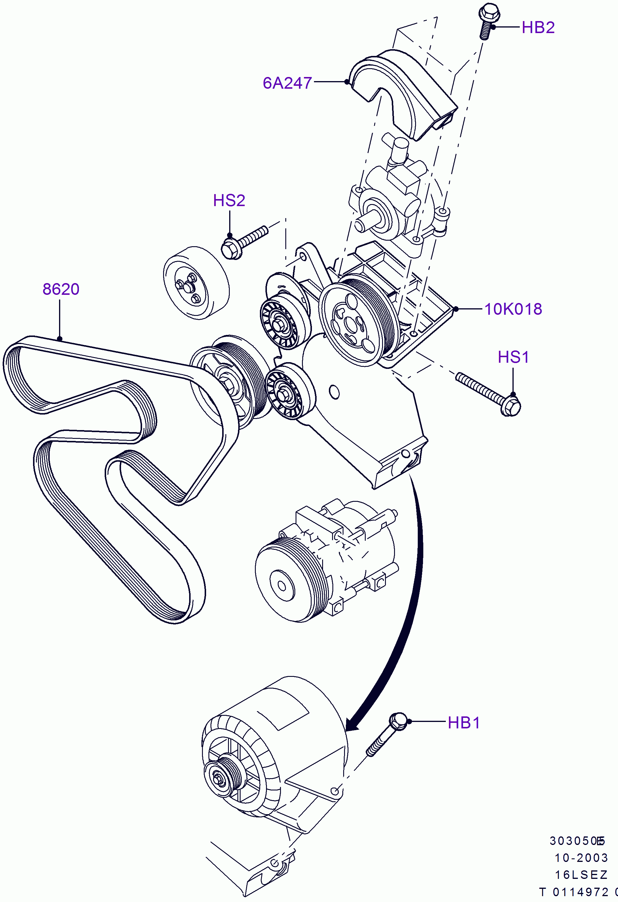 FORD 1340774 - Натяжитель, поликлиновый ремень autospares.lv