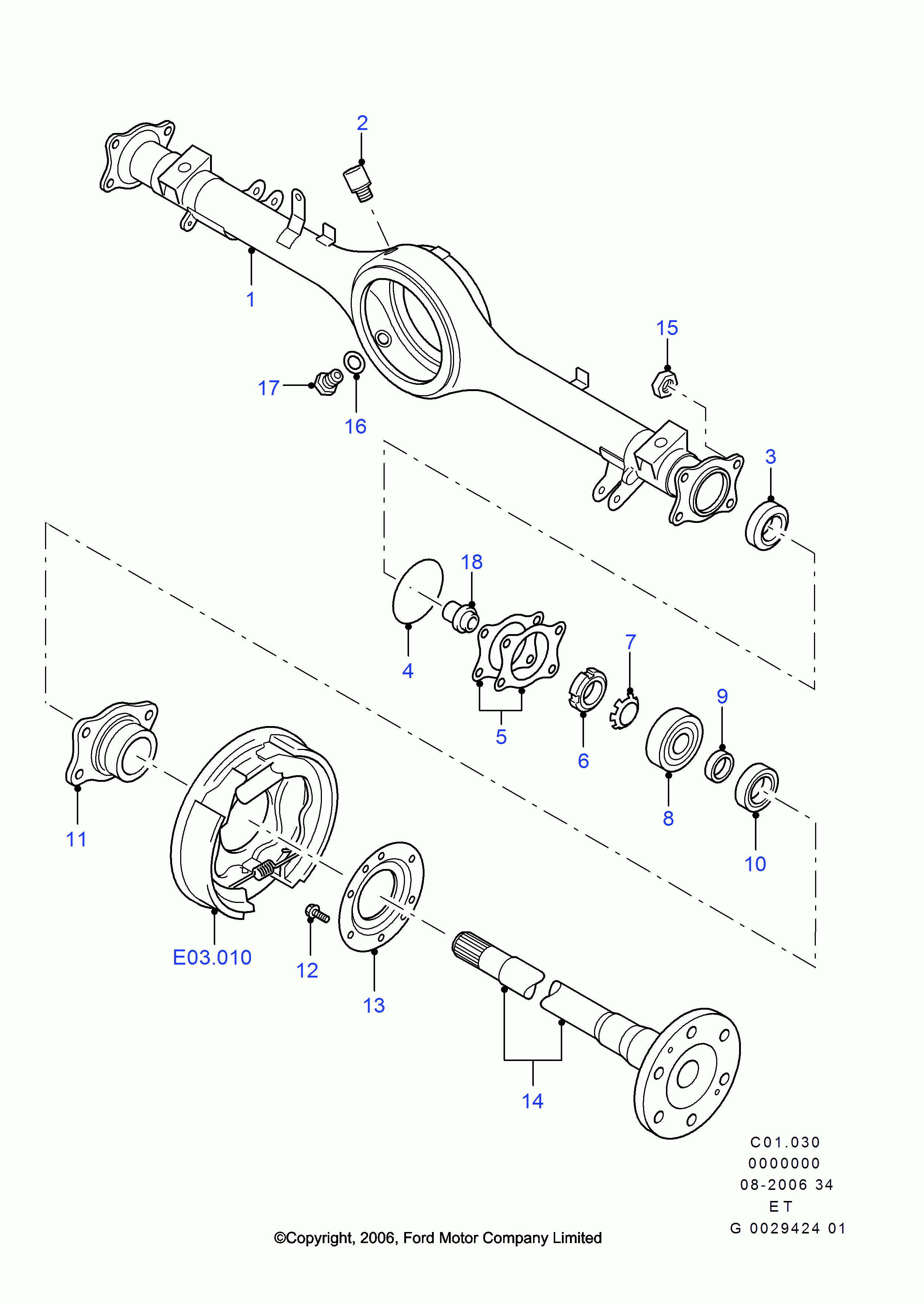 FORD 3735783 - Подшипник ступицы колеса, комплект autospares.lv