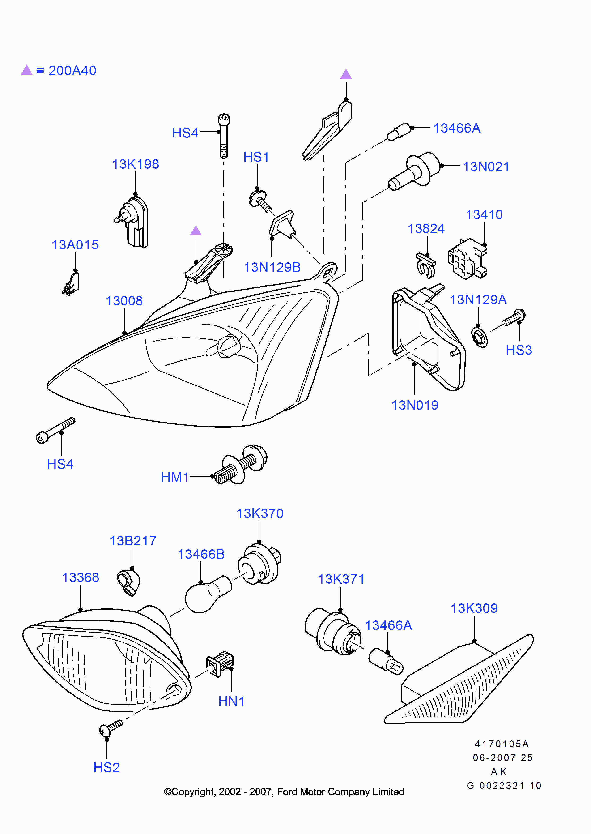 FORD 4 364 357 - Фонарь указателя поворота autospares.lv