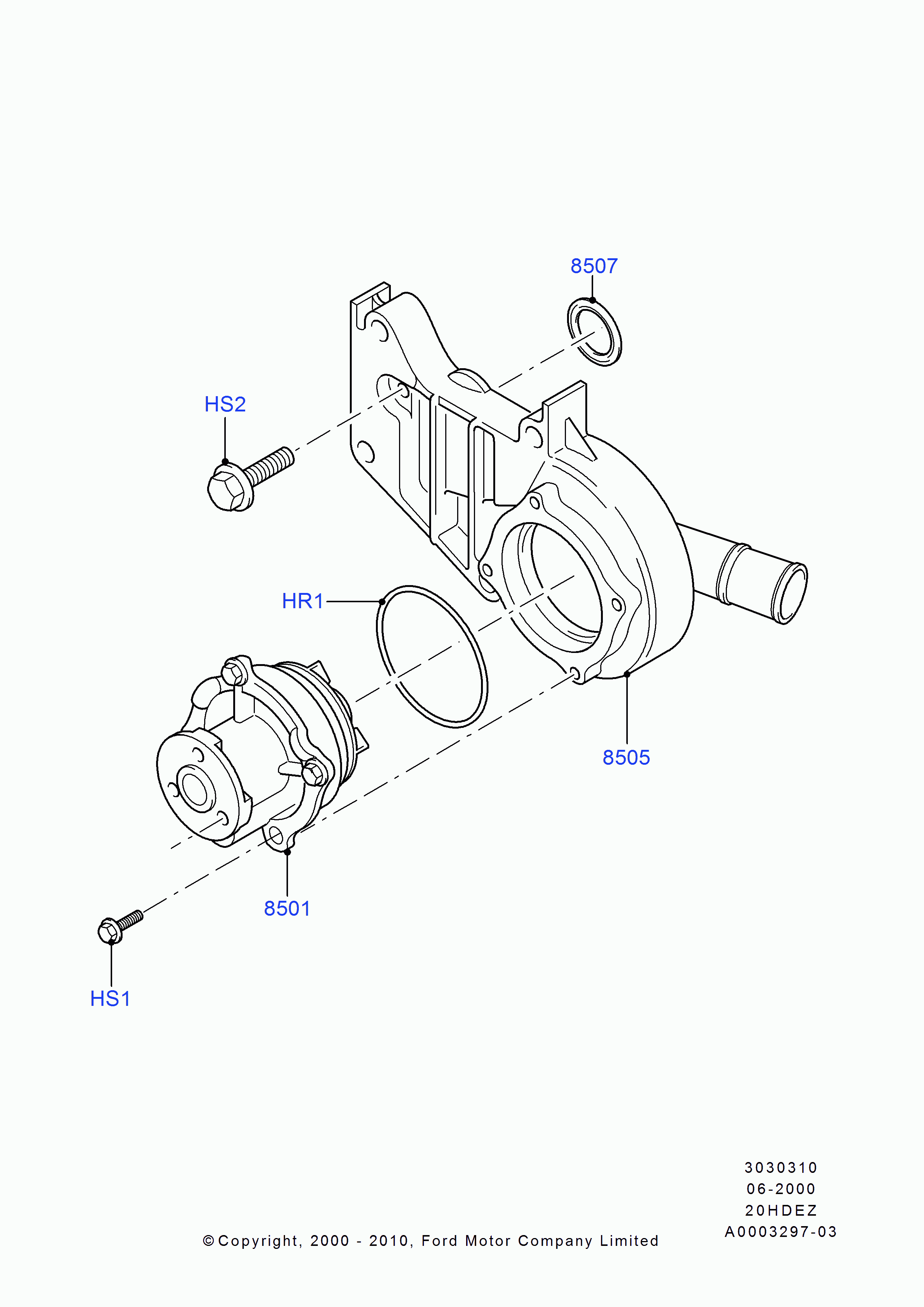 FORD 1 084 796 - Водяной насос autospares.lv