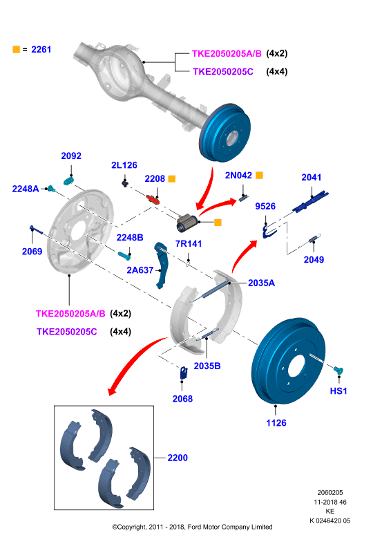 FORD USA 1717334 - Колесный тормозной цилиндр autospares.lv