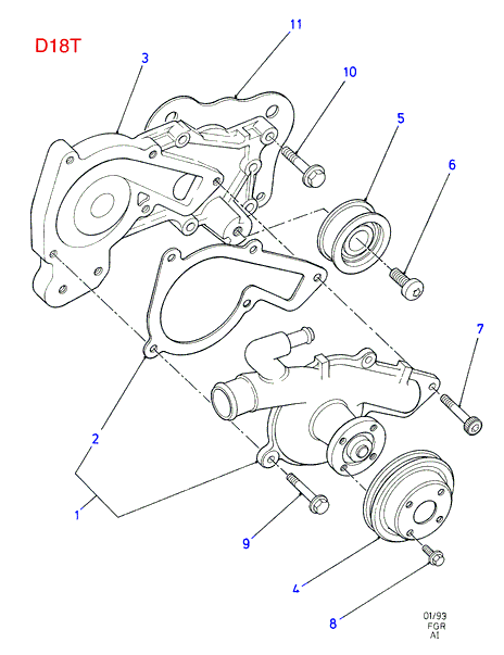 FORD 1 517 749 - Водяной насос autospares.lv